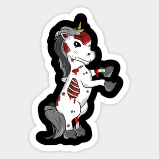 Bloody Unicorn Halloween Horror Creepy Gift Sticker